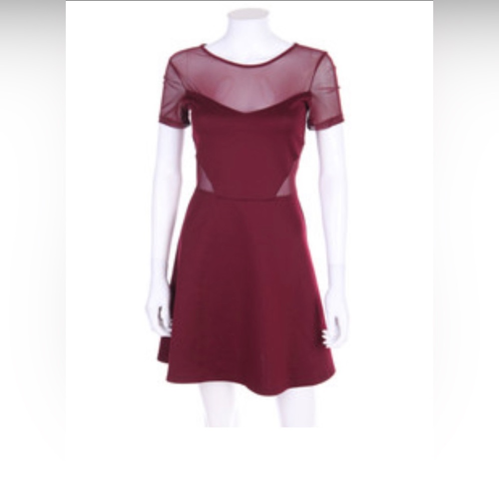 H&M Womens Maroon Skater Dress